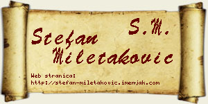 Stefan Miletaković vizit kartica